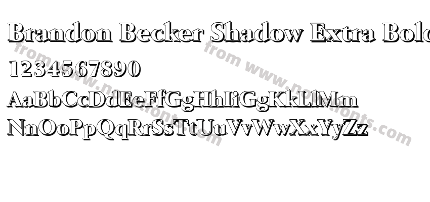 Brandon Becker Shadow Extra Bold RegularPreview