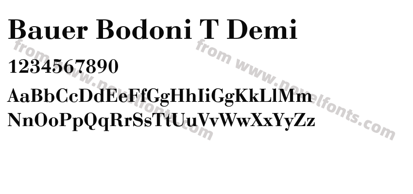 Bauer Bodoni T DemiPreview