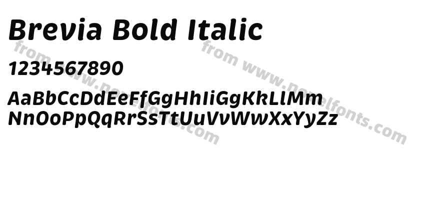 Brevia Bold ItalicPreview