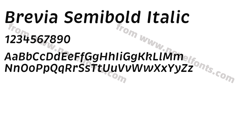 Brevia Semibold ItalicPreview