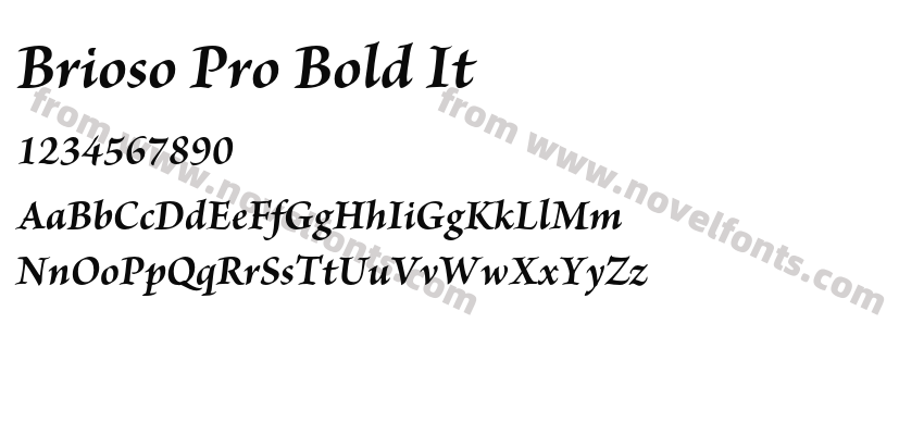 Brioso Pro Bold ItPreview