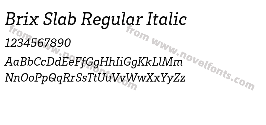 Brix Slab Regular ItalicPreview