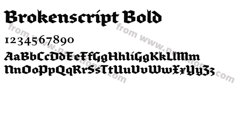 Brokenscript BoldPreview