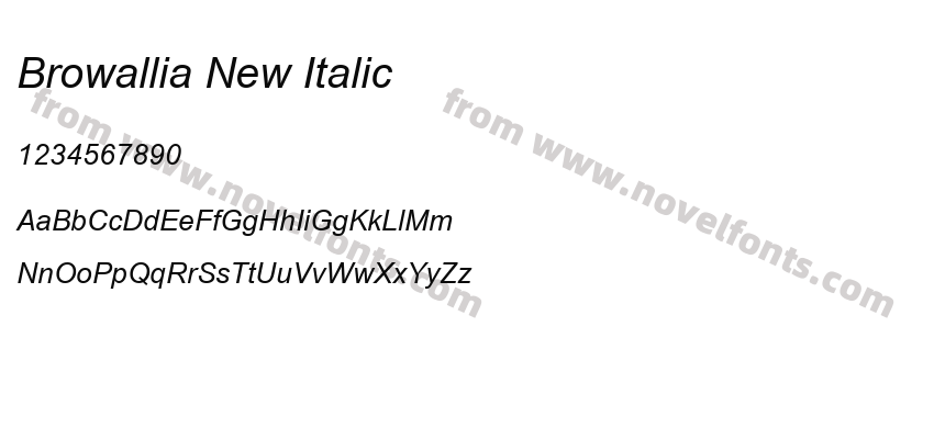 Browallia New ItalicPreview