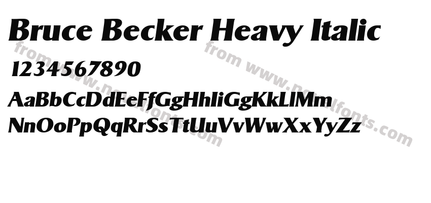 Bruce Becker Heavy ItalicPreview