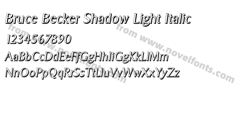 Bruce Becker Shadow Light ItalicPreview