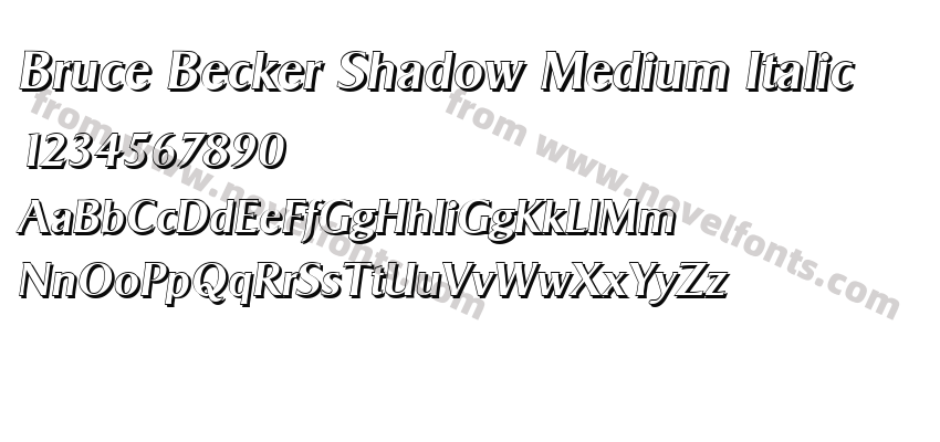 Bruce Becker Shadow Medium ItalicPreview