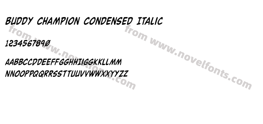 Buddy Champion Condensed ItalicPreview