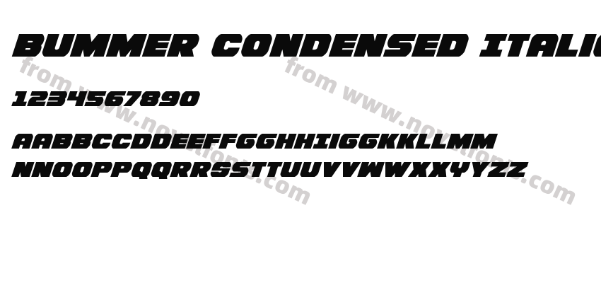 Bummer Condensed ItalicPreview