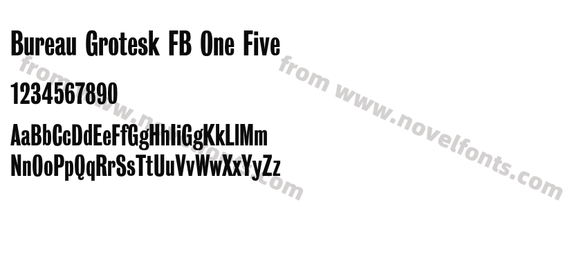 Bureau Grotesk FB One FivePreview