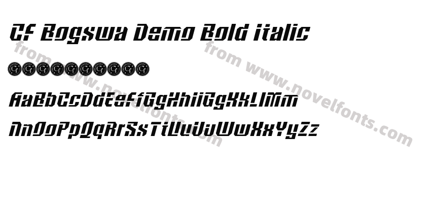 CF Bogswa Demo Bold ItalicPreview