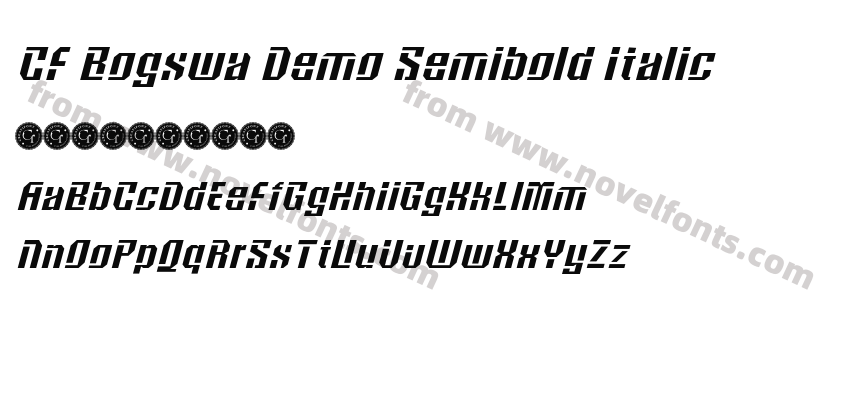 CF Bogswa Demo Semibold ItalicPreview