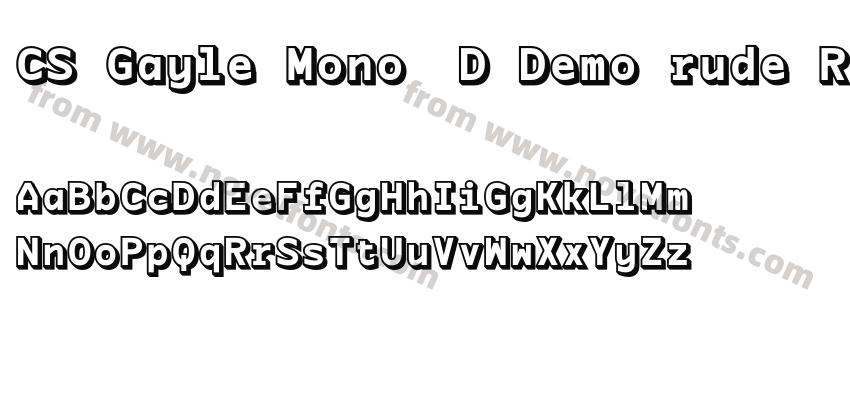 CS Gayle Mono 3D Demo rude RightPreview