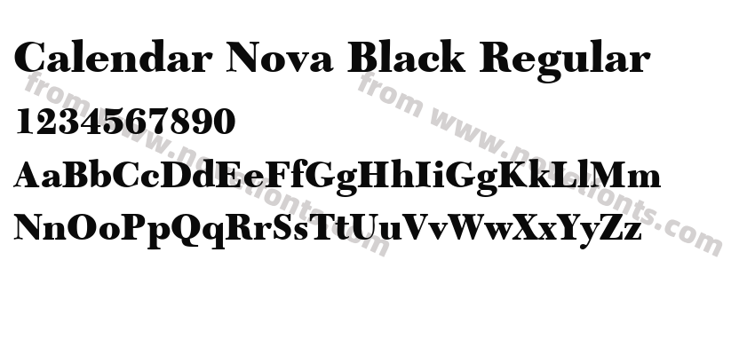 Calendar Nova Black RegularPreview