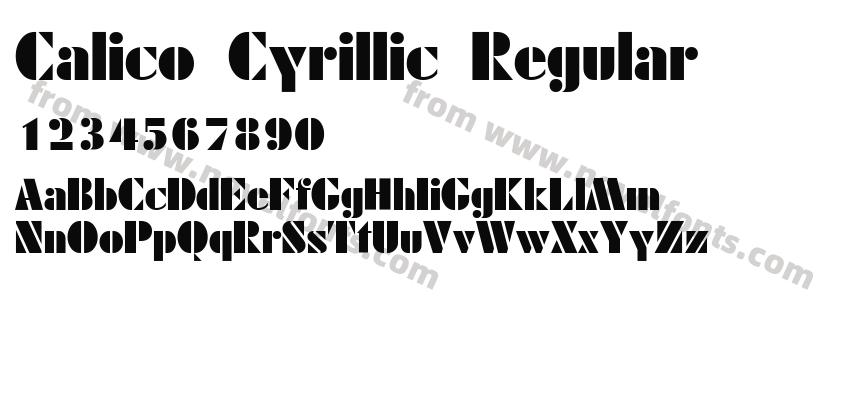 Calico Cyrillic RegularPreview