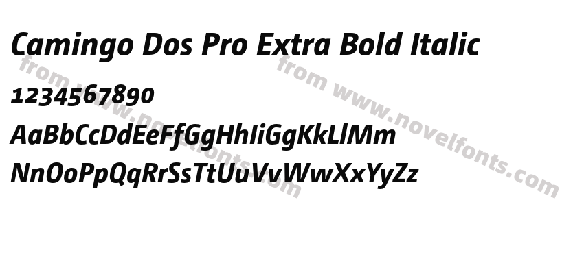 Camingo Dos Pro Extra Bold ItalicPreview