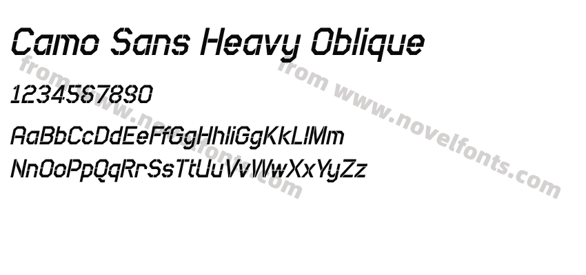 Camo Sans Heavy ObliquePreview