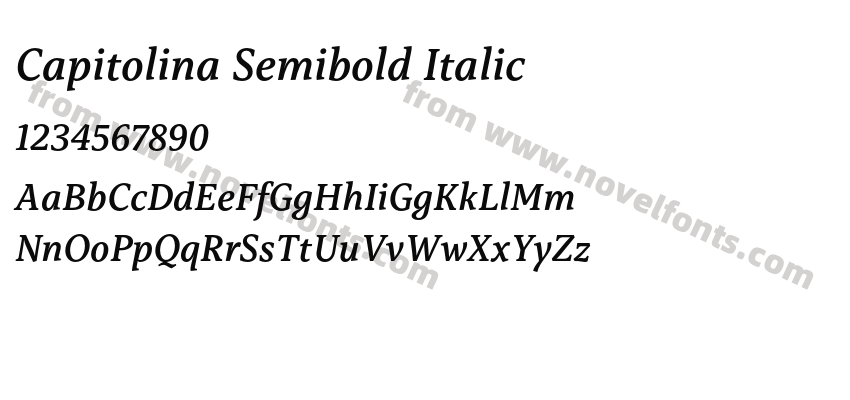 Capitolina Semibold ItalicPreview