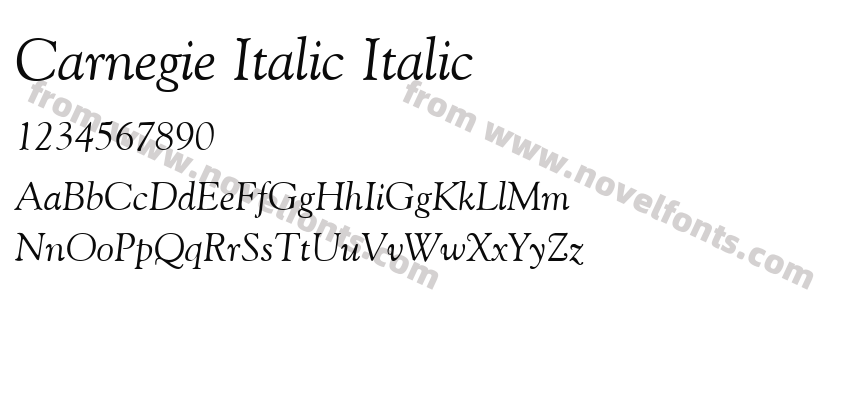 Carnegie Italic ItalicPreview