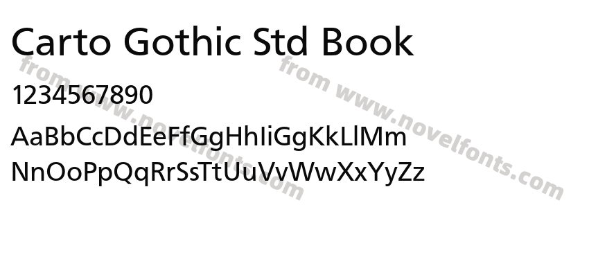 Carto Gothic Std BookPreview