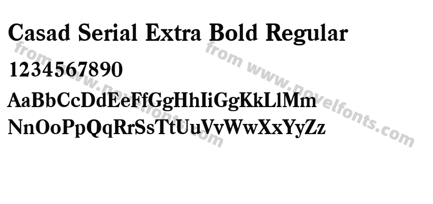 Casad Serial Extra Bold RegularPreview