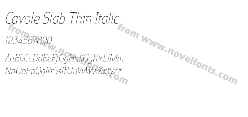 Cavole Slab Thin ItalicPreview