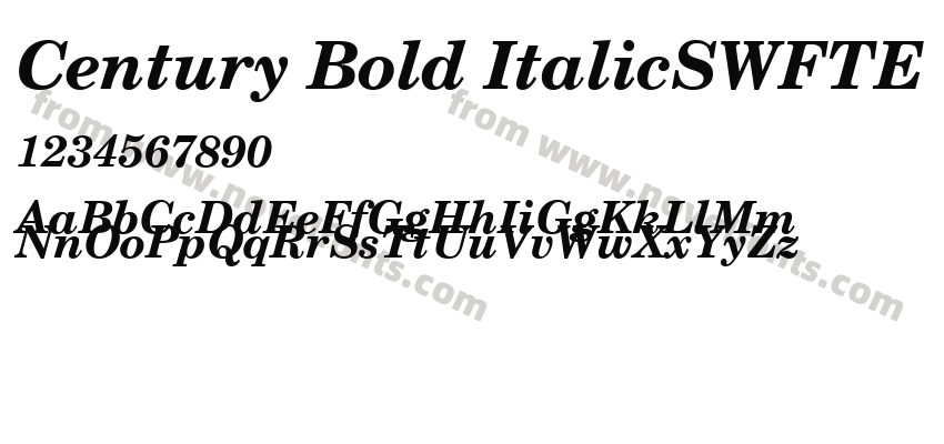 Century Bold ItalicSWFTEPreview