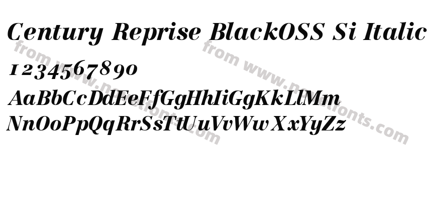 Century Reprise BlackOSS Si ItalicPreview