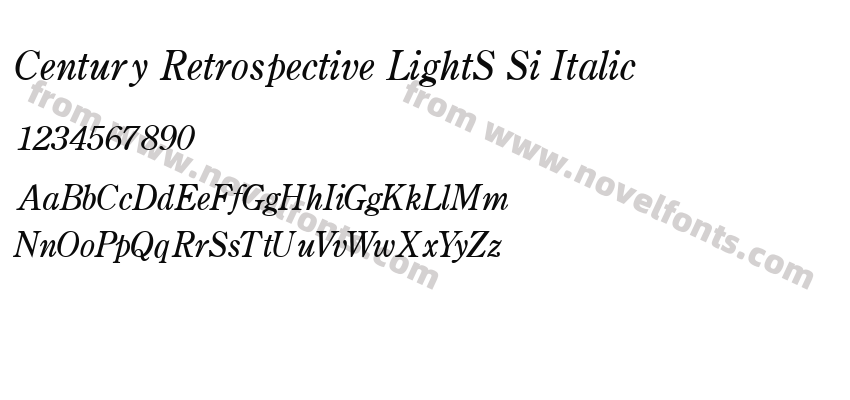 Century Retrospective LightS Si ItalicPreview