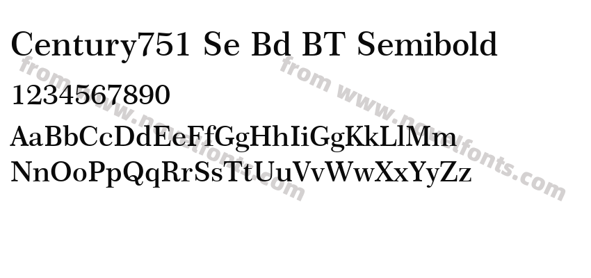 Century751 SeBd BT SemiboldPreview