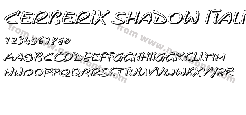 Cerberix Shadow ItalicPreview