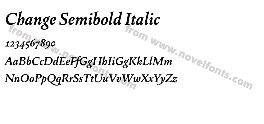 Change Semibold ItalicPreview