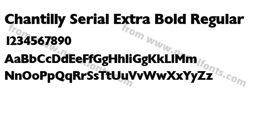 Chantilly Serial Extra Bold RegularPreview