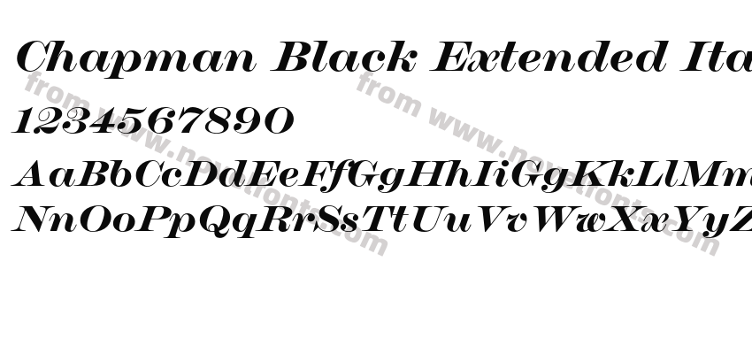 Chapman Black Extended ItalicPreview