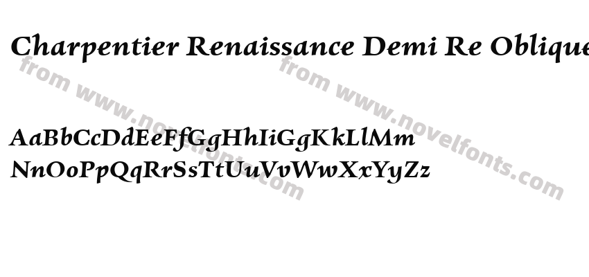 Charpentier Renaissance Demi Re ObliquePreview