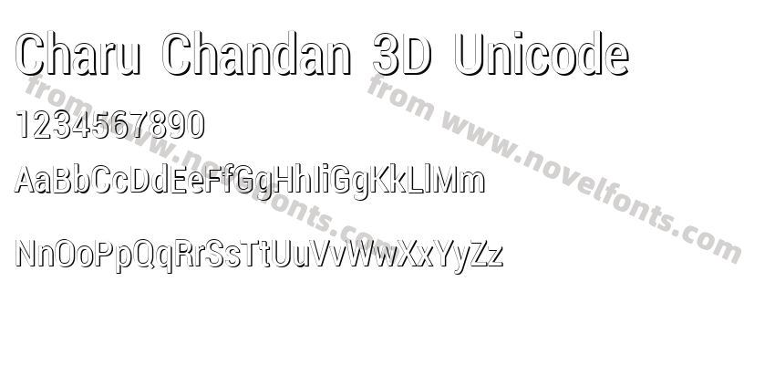 Charu Chandan 3D UnicodePreview