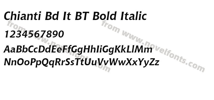 Chianti BdIt BT Bold ItalicPreview