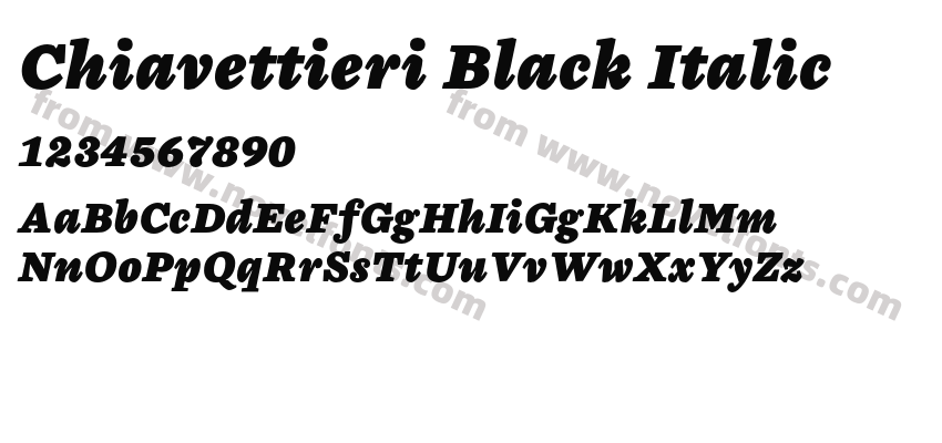 Chiavettieri Black ItalicPreview