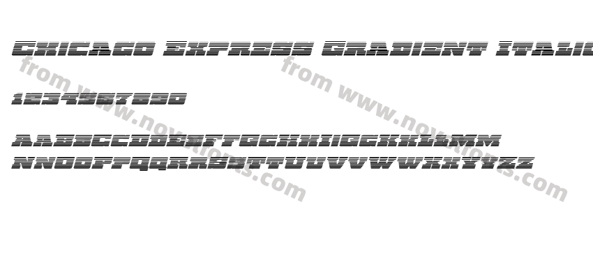 Chicago Express Gradient ItalicPreview