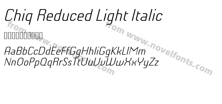 Chiq Reduced Light ItalicPreview