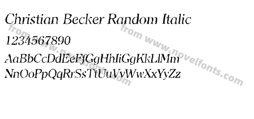 Christian Becker Random ItalicPreview