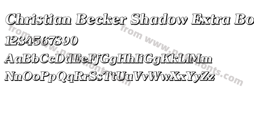 Christian Becker Shadow Extra Bold ItalicPreview