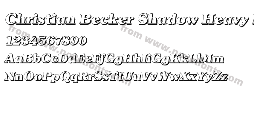 Christian Becker Shadow Heavy ItalicPreview