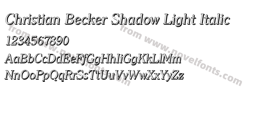 Christian Becker Shadow Light ItalicPreview