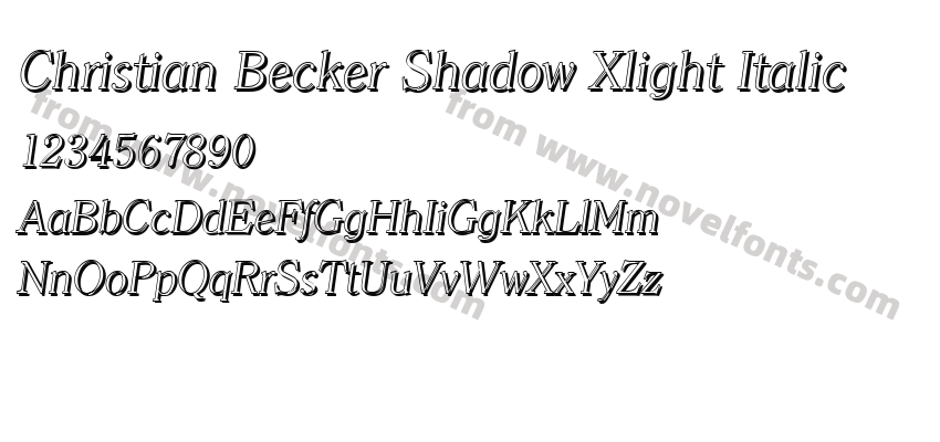 Christian Becker Shadow Xlight ItalicPreview