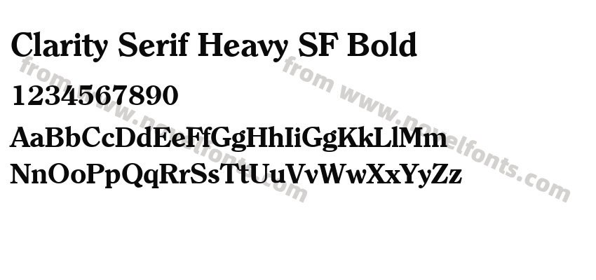 Clarity Serif Heavy SF BoldPreview