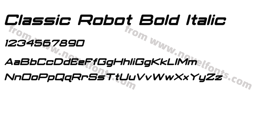 Classic Robot Bold ItalicPreview