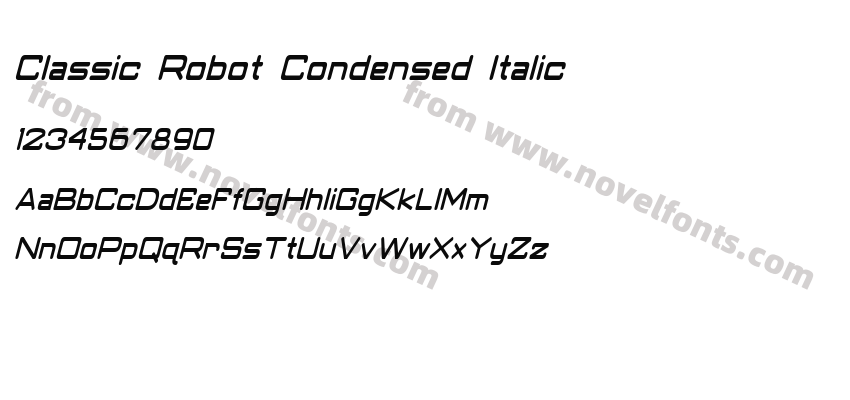 Classic Robot Condensed ItalicPreview