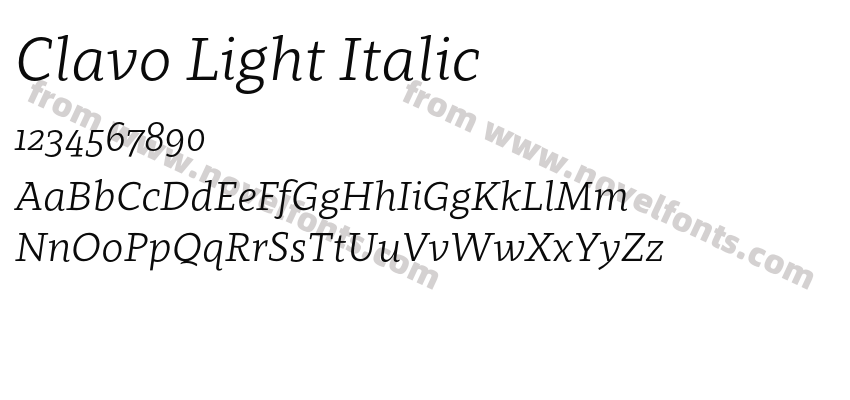 Clavo Light ItalicPreview