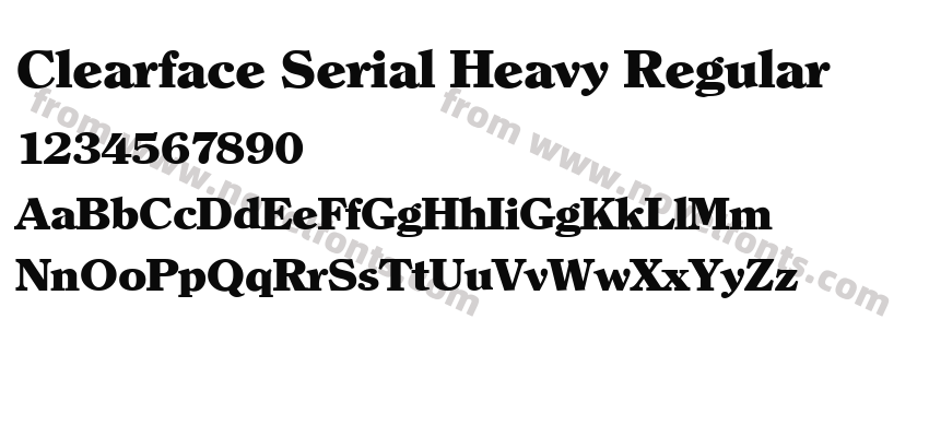 Clearface Serial Heavy RegularPreview